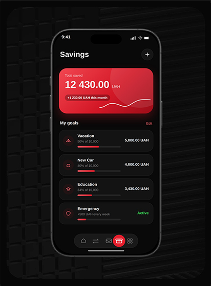 Banking App UI case study: screen 2